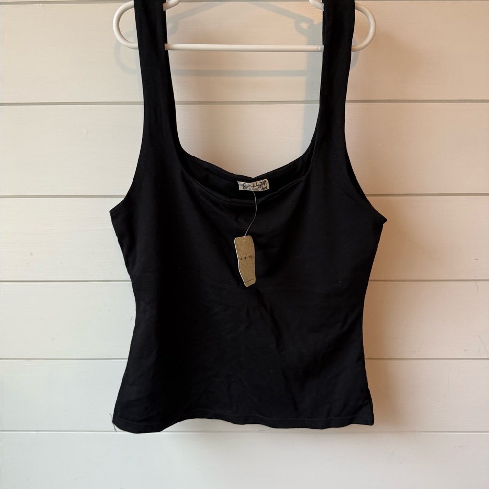 NWT Free People Intimately Free Women's small built in shelf bra tank top black